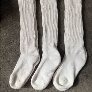 Hooters Waitress Socks -- White XL Slouch Scrunch Socks
